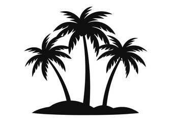 palm tree silhouette vector illustration 