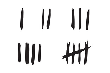 hand drawn prison wall doodle sticks lines counter 