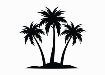 palm tree silhouette vector illustration 
