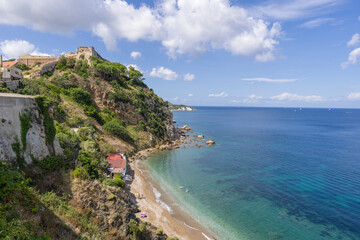 A beach in Portoferraio on the island of Elba