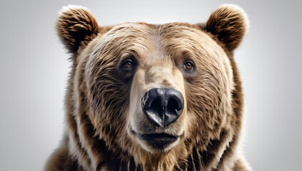 Fototapeta premium Illustration of a brown and white bear, Generative AI 