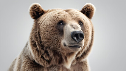 Obraz premium Illustration of a brown and white bear, Generative AI 
