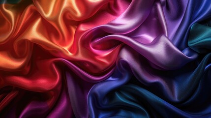 Obraz premium A colorful piece of fabric with a rainbow pattern