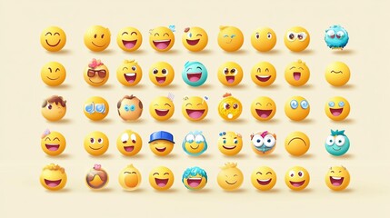 Collection of Colorful Emojis