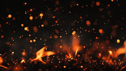 Vibrant Fire Sparks and Embers