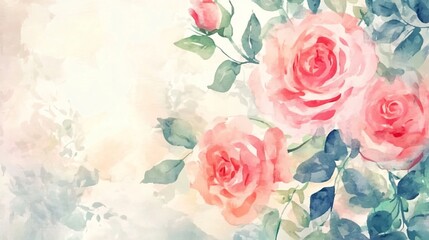 Soft Watercolor Roses
