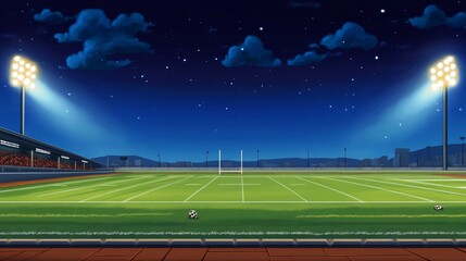 Nighttime Sports Field