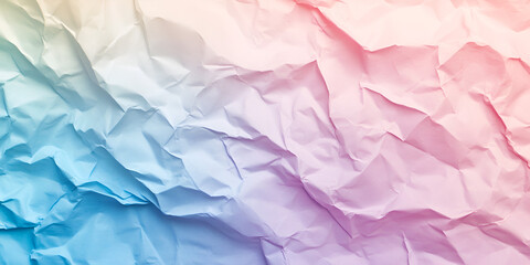 Obraz premium Close-Up of Crumpled Paper with Red and Blue Gradient Creating Wavy Texture