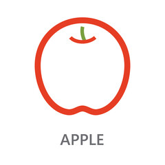 apple. apple icon vector illustration. Line vector icon on white background. High quality design element. Editable linear style stroke. Vector icon