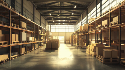 A warehouse in Kaunas, Lithuania, in October 2020. A modern retail store with a well-organized storage space.