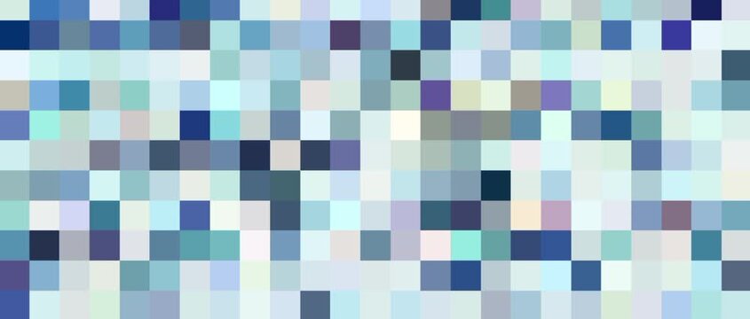 Pixel retro 8bit static checkered box multi-color squares