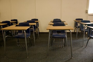 empty class room with desks