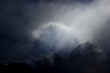 Cloudy Mountains in patagonia
