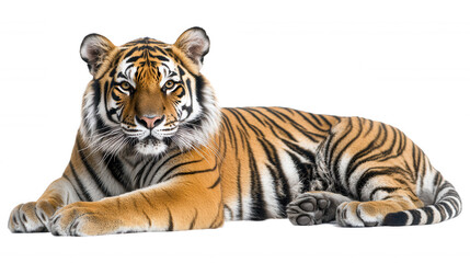 Obraz premium bengal tiger isolated on white and transparent background