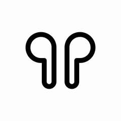 wireless earphones device music icon