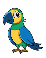 A parrot cartoon vector illustration