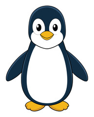 A penguin cartoon illustration