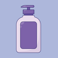 Shampoo bottle vector icon. bath shampoo product icon. shampoo vector