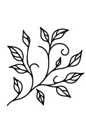 Fototapeta premium Autumn Leaves SVG, LEAF SVG, LEAVES Svg, Leaf Clipart, Leaf Svg cut file for Cricut, Branch Svg, Twig svg, Leaf Silhouette, Art Print, Autumn SVG