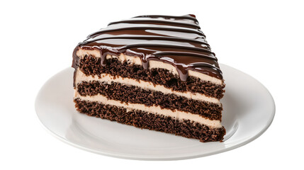 mocha cake with multiple layers, Transparent background