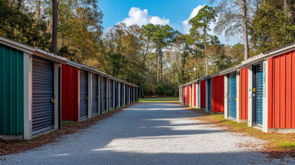 Obraz premium Need space outside? Rent storage units for your belongings.
