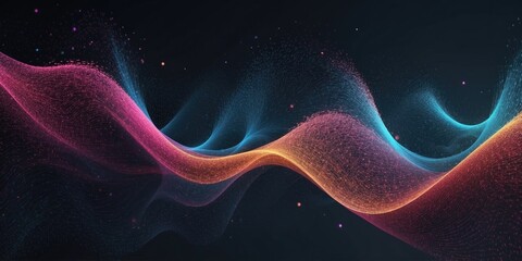 Abstract background with digital waving smoke background design