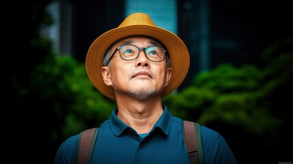 Solo Traveler In Singapore, Checking The Map With Curiosity