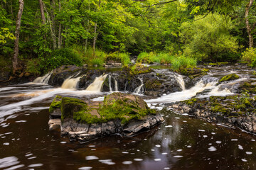 Peterson Falls - A waterfall on the border of Wisconsin and Michigan.