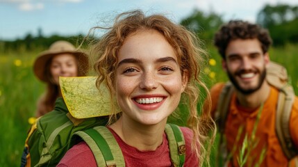 Trendy Woman With Map, Searching For The Right Path