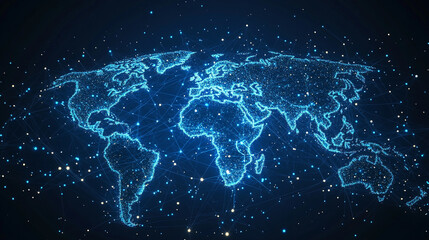 Fototapeta premium digital world map