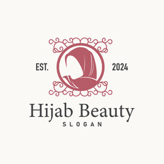 Fototapeta premium hijab logo design for boutique fashion product for Muslim women clothing