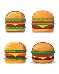 Burger cartoon vector illustration