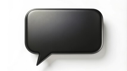 A black comment bubble with space for text and a white background, speech bubble, conversation, communication, dialogue