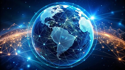 Obraz premium earth in space communucation