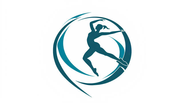 Ballet Dance logo vector design symbol,icon. Concept for dance club, dance studio. Gym, fitness, running trainer vector colorful logo. Active Fitness, sport, dance web icon and symbol