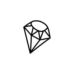 Hand drawn, handmade diamond - EPS Vector 