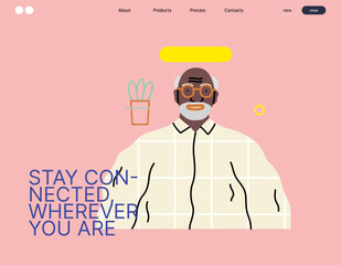 Creative Workspace: Video Conference, modern flat vector concept illustration of person engaging in virtual business meeting Connectivity, collaboration, digital interaction, remote work, productivity