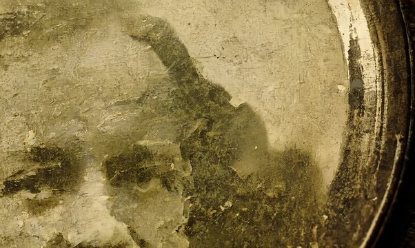 Deteriorating Tintype Photo Symbolizing Downfall