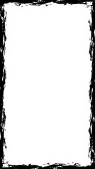 Grunge frame vertical border isolated