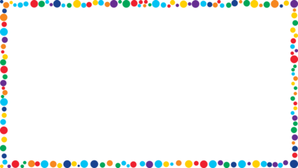 Colorful rainbow balls frame border circles