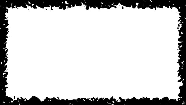 Black grunge frame border rectangular