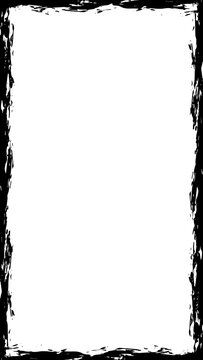 Grunge frame vertical border isolated