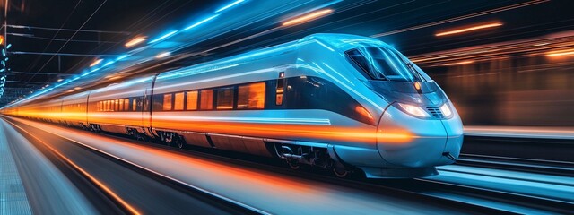 Fototapeta premium High-Speed Digital Train