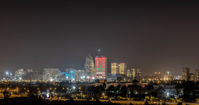 Casablanca Finance City at Night , Casablanca , Morocco