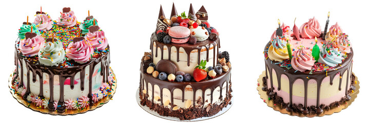 Untitled design - A set of birthday cake different style isolated on a transparent background (3)