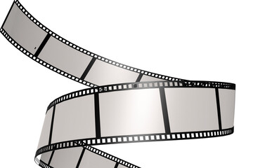 Film strip isolated on white background