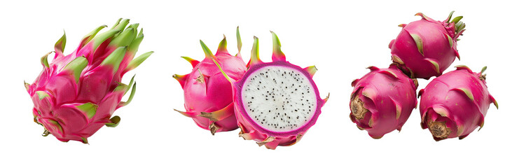Untitled design -  A set of Dragon Fruit well Organized Isolated on a Transparent Background (12)