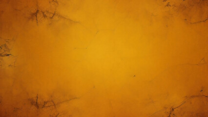 dark yellow orange background texture with black vignette in old vintage grunge textured border design dark elegant color wall with light spotlight center	