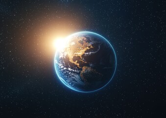 Fototapeta premium Earth From Space, A Breathtaking View