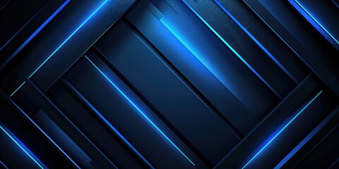 Obraz premium Abstract Blue Lines Geometric Design